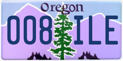 OR license plate 008ILE