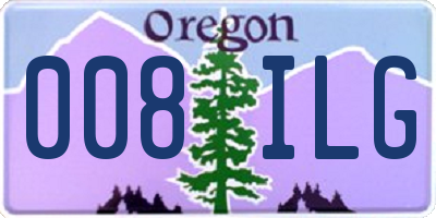 OR license plate 008ILG