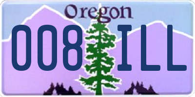 OR license plate 008ILL