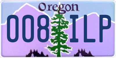 OR license plate 008ILP