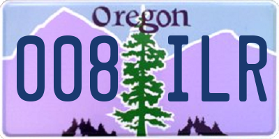 OR license plate 008ILR
