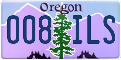OR license plate 008ILS