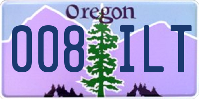 OR license plate 008ILT