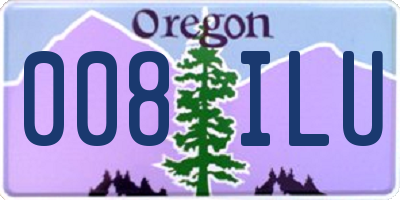 OR license plate 008ILU