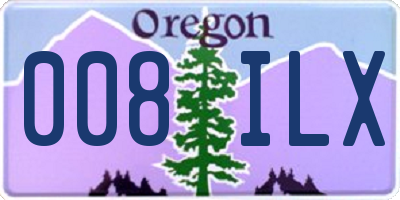OR license plate 008ILX