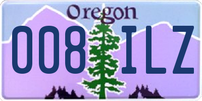 OR license plate 008ILZ