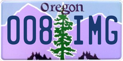 OR license plate 008IMG