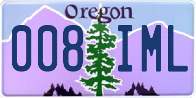 OR license plate 008IML