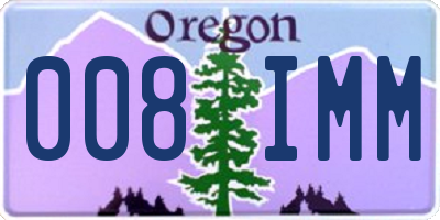 OR license plate 008IMM