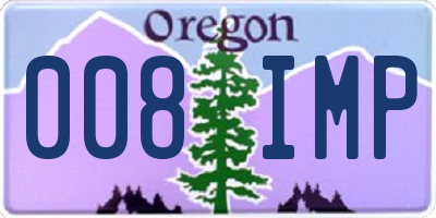 OR license plate 008IMP