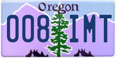 OR license plate 008IMT