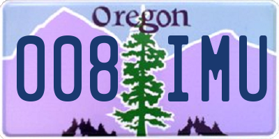 OR license plate 008IMU