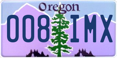 OR license plate 008IMX