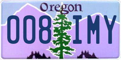 OR license plate 008IMY