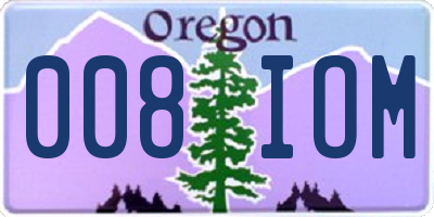 OR license plate 008IOM