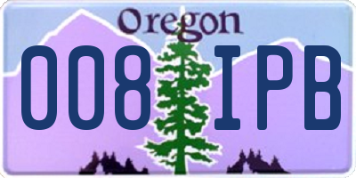 OR license plate 008IPB