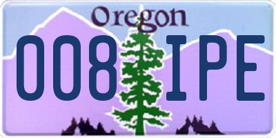 OR license plate 008IPE