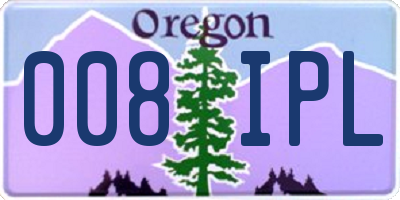 OR license plate 008IPL