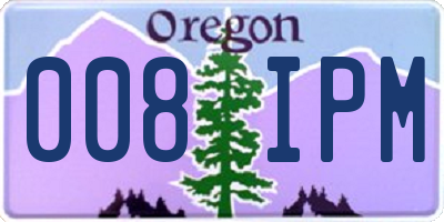 OR license plate 008IPM