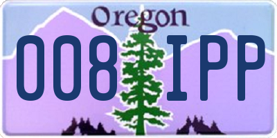 OR license plate 008IPP