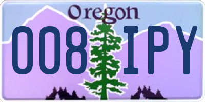 OR license plate 008IPY