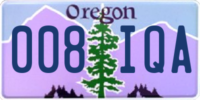 OR license plate 008IQA