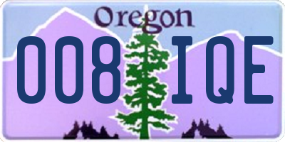 OR license plate 008IQE