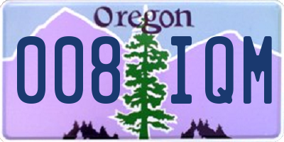 OR license plate 008IQM