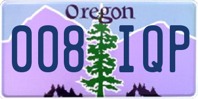 OR license plate 008IQP
