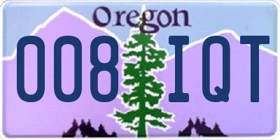 OR license plate 008IQT