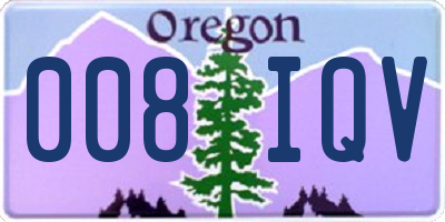 OR license plate 008IQV