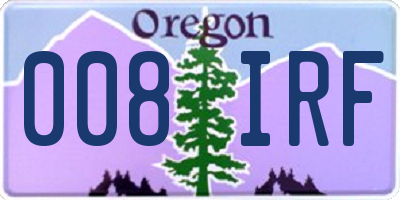 OR license plate 008IRF