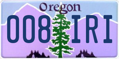OR license plate 008IRI