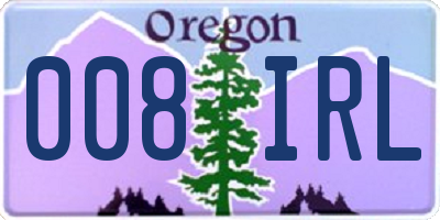 OR license plate 008IRL