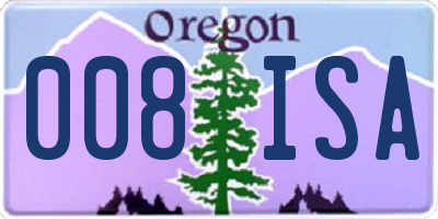 OR license plate 008ISA