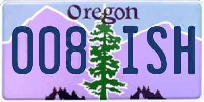 OR license plate 008ISH