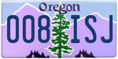 OR license plate 008ISJ