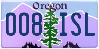 OR license plate 008ISL