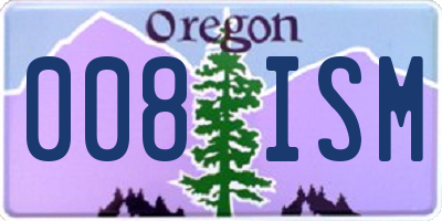 OR license plate 008ISM