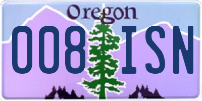 OR license plate 008ISN
