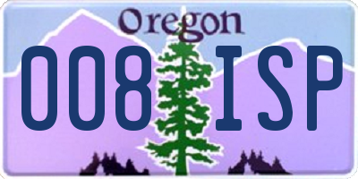 OR license plate 008ISP