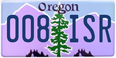 OR license plate 008ISR