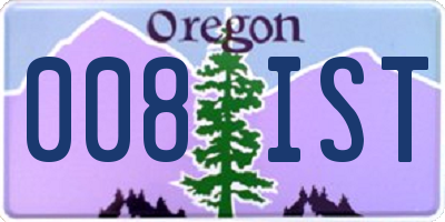 OR license plate 008IST