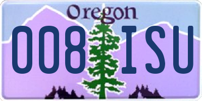 OR license plate 008ISU