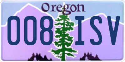 OR license plate 008ISV