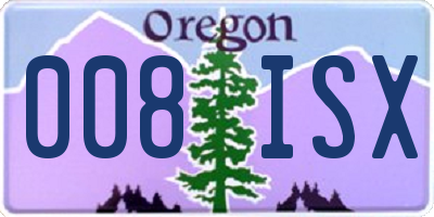 OR license plate 008ISX