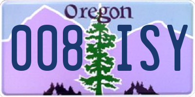OR license plate 008ISY