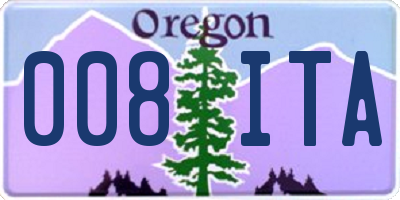 OR license plate 008ITA