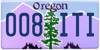OR license plate 008ITI