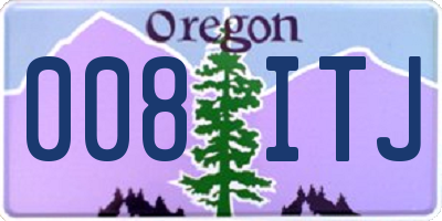 OR license plate 008ITJ